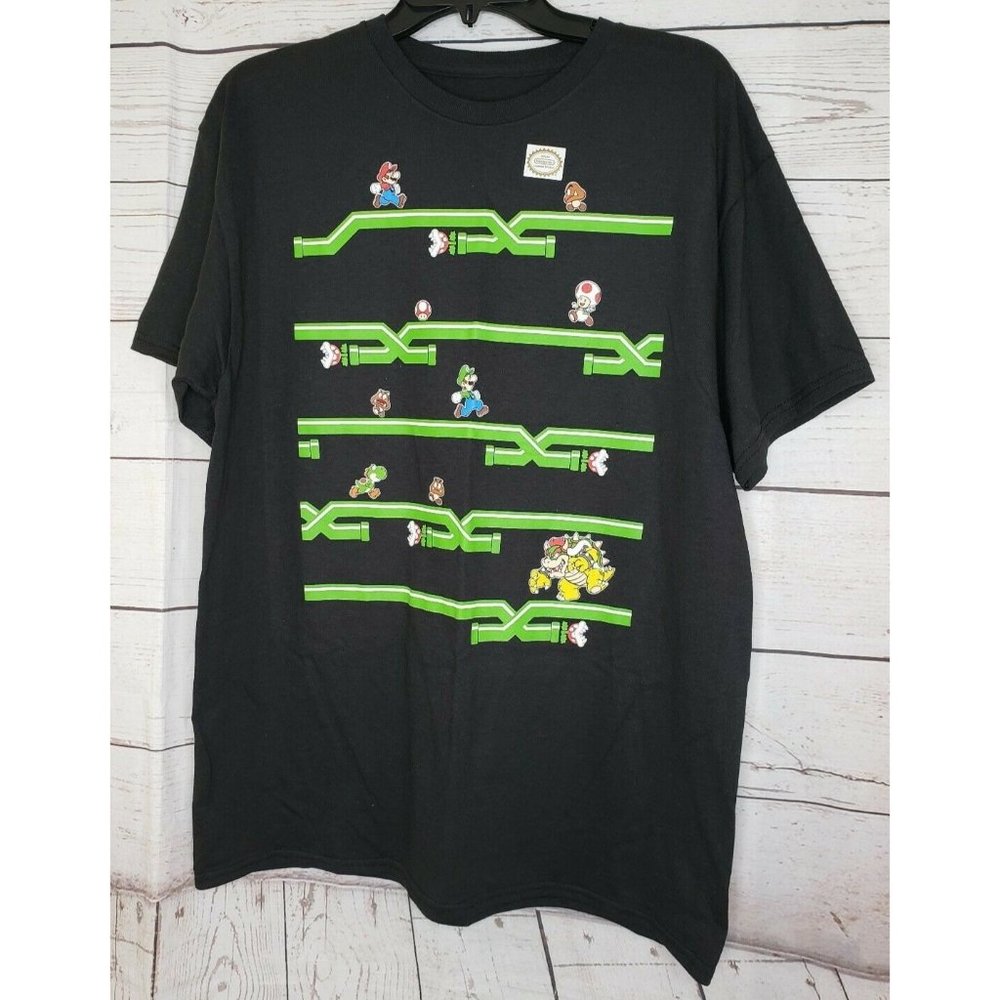 Official Nintendo License Super Mario Brothers Video Game Graphic T Shirt